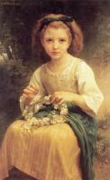 Bouguereau, William-Adolphe - Enfant tressant une couronne, Child braiding a crown